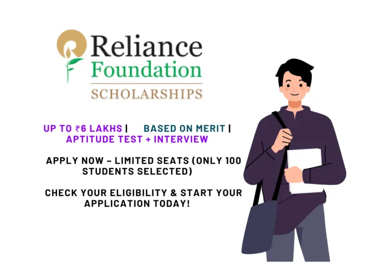 Reliance Foundation Scholarship for Postgraduate Students 2025-26