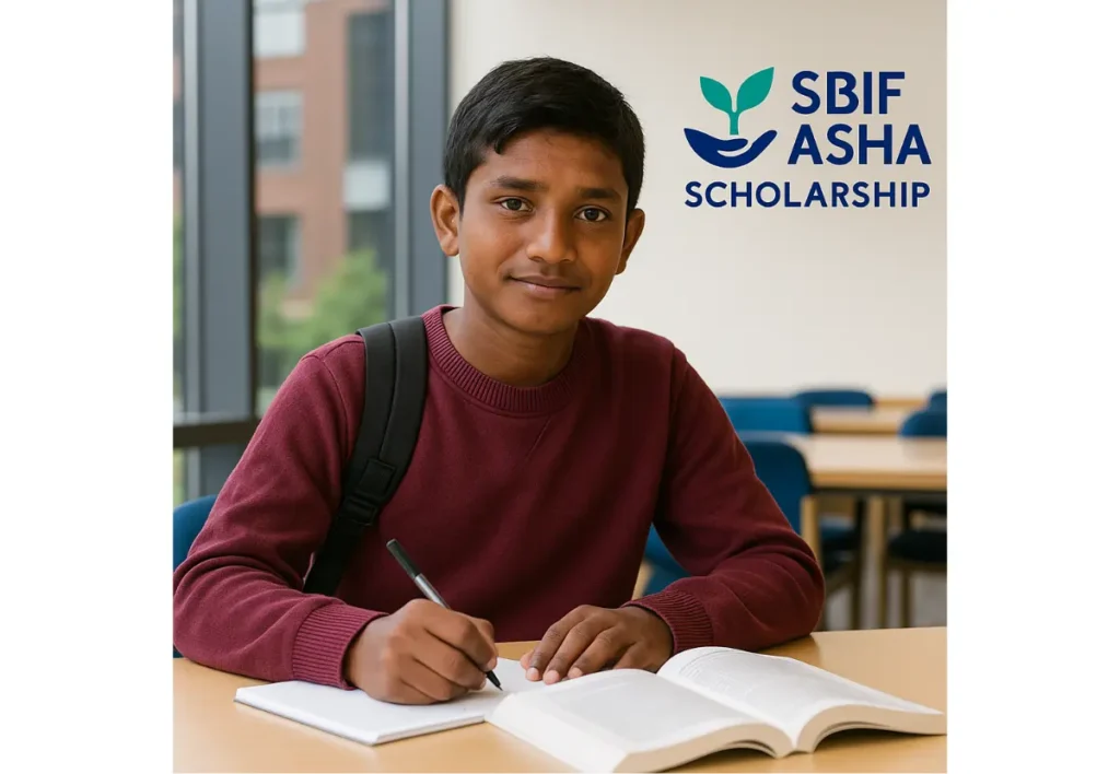 Young Indian village boy studying at an overseas university with support from SBIF Asha Scholarship